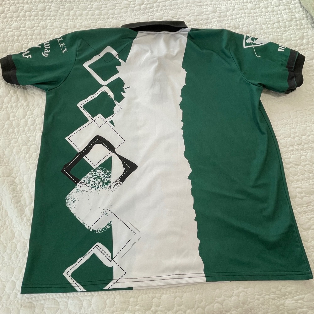 Mens Masters Tournament Golf Polo Shirt Green White XL‎ Rolex Callaway - Picture 7 of 8
